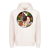 Pale Pink hampshire sow pig christmas Premium Hoodie - LillyAllenDesigns