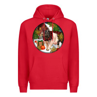 Hampshire Sow Pig Christmas Premium Hoodie | Teevron
