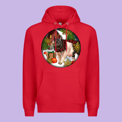 Hampshire Sow Pig Christmas Premium Hoodie Designed By Lillyallendesigns
