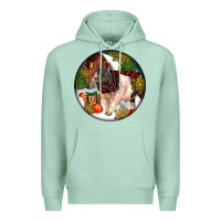 Seafoam hampshire sow pig christmas Premium Hoodie - LillyAllenDesigns