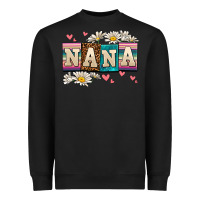 Black daisy nana Heavyweight Sweatshirt - AdoDesignShop