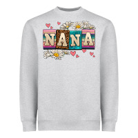 Heather Grey daisy nana Heavyweight Sweatshirt - AdoDesignShop