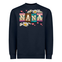 Navy daisy nana Heavyweight Sweatshirt - AdoDesignShop