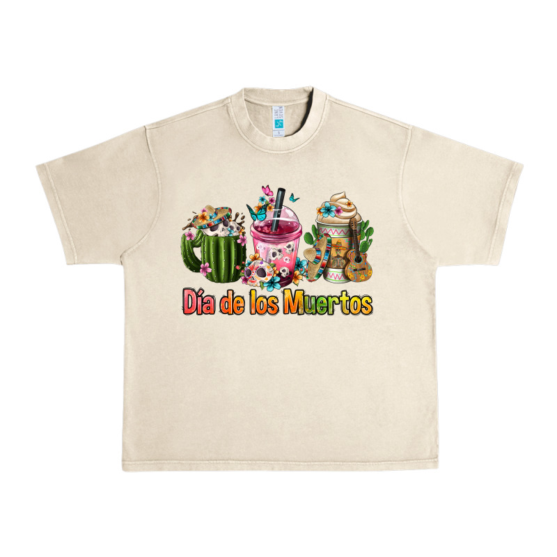 Mexican Día De Los Muertos Coffee Cups Urban Heavy Tee by FaDigitalArtStudio | Teevron