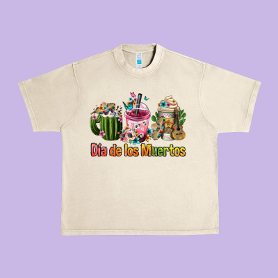 Mexican Día De Los Muertos Coffee Cups Urban Heavy Tee Designed By Fadigitalartstudio