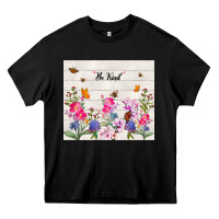 Black be kind wildflower Heavy Core Tee - TumblerDesignByShophia
