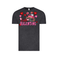 Vintage Black Hello Valentine Valentine's Day truck Vintage Tee - FaDigitalArtStudio