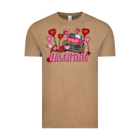 Vintage Coffee Hello Valentine Valentine's Day truck Vintage Tee - FaDigitalArtStudio