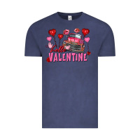 Vintage Denim Hello Valentine Valentine's Day truck Vintage Tee - FaDigitalArtStudio