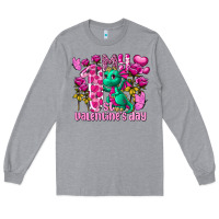 Heather Grey my first valentine's day dragon Long Sleeve Tee - FaDigitalArtStudio