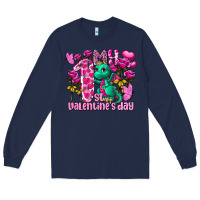 Navy my first valentine's day dragon Long Sleeve Tee - FaDigitalArtStudio