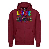 Burgundy love has no gender Zipper Hoodie - AdoDesignShop