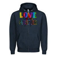 Navy love has no gender Zipper Hoodie - AdoDesignShop
