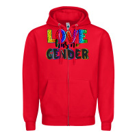Red love has no gender Zipper Hoodie - AdoDesignShop