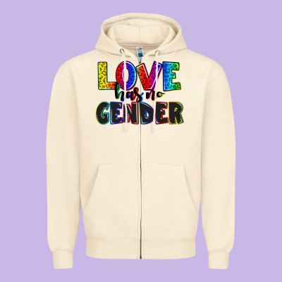 Love Has No Gender Zipper Hoodie Designed By Adodesignshop