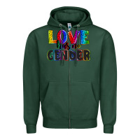 Sports Green love has no gender Zipper Hoodie - AdoDesignShop