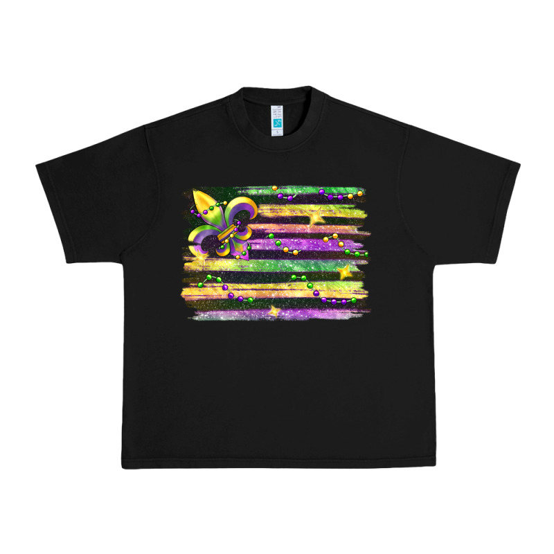 Mardi Gras Flag Urban Heavy Tee by FaDigitalArtStudio | Teevron