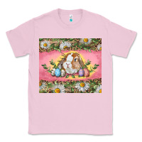 Bubblegum Pink Easter bunny and eggs Classic Tee - RanaPortraitStore