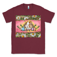 Burgundy Easter bunny and eggs Classic Tee - RanaPortraitStore