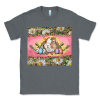 Charcoal Heather Easter bunny and eggs Classic Tee - RanaPortraitStore