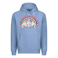 Colony Blue Happy easter bunny tails Premium Hoodie - RanaPortraitStore