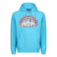 Ocean Blue Happy easter bunny tails Premium Hoodie - RanaPortraitStore