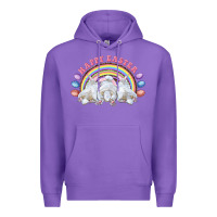 Purple Happy easter bunny tails Premium Hoodie - RanaPortraitStore