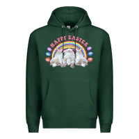 Sports Green Happy easter bunny tails Premium Hoodie - RanaPortraitStore