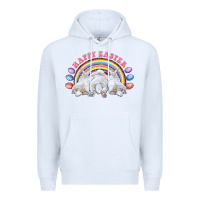 White Happy easter bunny tails Premium Hoodie - RanaPortraitStore
