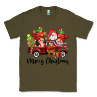 Army Green merry christmas truck gnomies Classic Tee - CowGirlArtShop