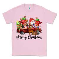 Bubblegum Pink merry christmas truck gnomies Classic Tee - CowGirlArtShop