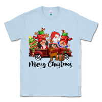 Dusty Blue merry christmas truck gnomies Classic Tee - CowGirlArtShop