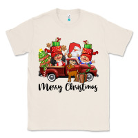 Natural merry christmas truck gnomies Classic Tee - CowGirlArtShop