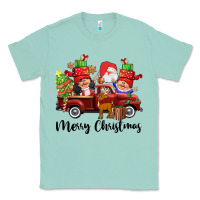 Seafoam merry christmas truck gnomies Classic Tee - CowGirlArtShop