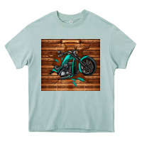 Arona woodgrain motorcycle Heavy Core Tee - TumblerDesignByShophia
