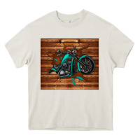 Woodgrain Motorcycle Heavy Core Tee | Teevron