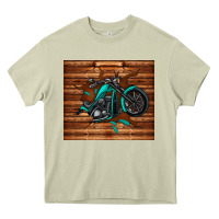 Mossy woodgrain motorcycle Heavy Core Tee - TumblerDesignByShophia