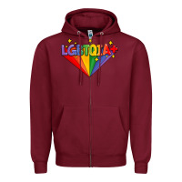 Burgundy lgbtqıa  pride week Zipper Hoodie - AdoDesignShop
