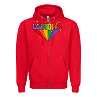 Red lgbtqıa  pride week Zipper Hoodie - AdoDesignShop