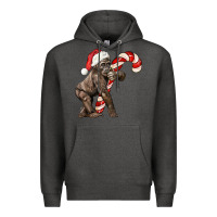 Christmas Candy Cane Baby Gorilla Premium Hoodie | Teevron