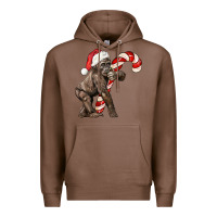 Chestnut Christmas Candy Cane Baby Gorilla Premium Hoodie - LillyAllenDesigns
