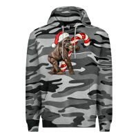 Slate Camo Christmas Candy Cane Baby Gorilla Premium Hoodie - LillyAllenDesigns
