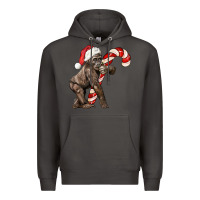 Smoke Christmas Candy Cane Baby Gorilla Premium Hoodie - LillyAllenDesigns