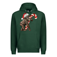 Sports Green Christmas Candy Cane Baby Gorilla Premium Hoodie - LillyAllenDesigns