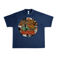 Navy Christmas Cowboy Boots Urban Heavy Tee - RanaPortraitStore
