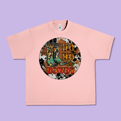 Christmas Cowboy Boots Urban Heavy Tee Designed By Ranaportraitstore