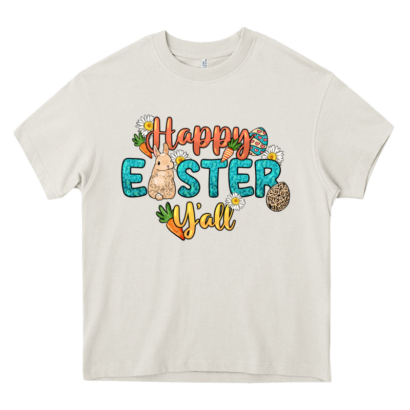 Happy Easter Y'all Easter Day Heavy Core Tee by HowdyJamesFarm | Teevron