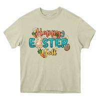 Mossy Happy Easter y'all Easter Day Heavy Core Tee - HowdyJamesFarm