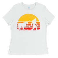 White sasquatch and unicorn vintage Ladies Tee - artisFamous