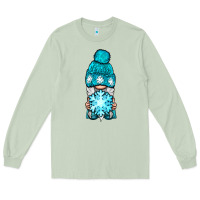 Matcha winter gnome with snowflake Long Sleeve Tee - BundleAndBundleShop